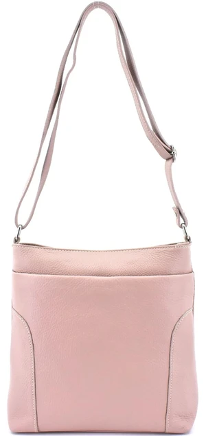 Dámská kožená kabelka crossbody Arteddy - růžová pudrová