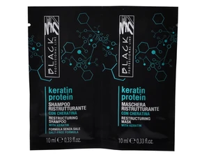 Šampón a maska pre poškodené a oslabené vlasy Black Keratín Protein - 2x10 ml (400005VZ)