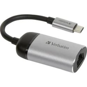 Adaptér USB-C Verbatim [1x USB-C™ zástrčka - 1x RJ45 zásuvka] stříbrná (matná)