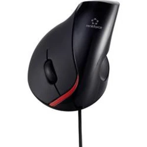 Optická ergonomická myš Renkforce ST-OPM890 RF-4406158, ergonomická, integrovaný scrollpad, černá