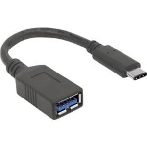 USB 3.0 kabel Manhattan 355285, 15.00 cm, černá