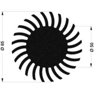 LED chladič Fischer Elektronik SK 572 20 ME 10103906, 2.47 K/W, (Ø x v) 85 mm x 20 mm