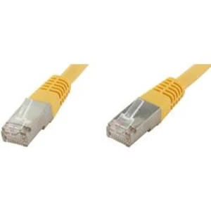 Síťový kabel RJ45 econ connect F6TP0,5GE, CAT 6, S/FTP, 0.50 m, žlutá