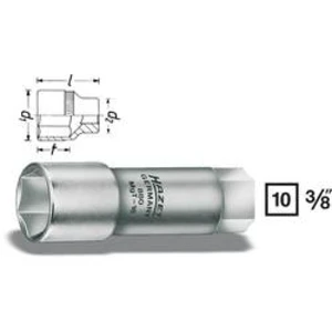 Nástavec na zapalovací svíčky Hazet 18 mm, vnější šestihran, 3/8", chrom-vanadová ocel 880MGT-18