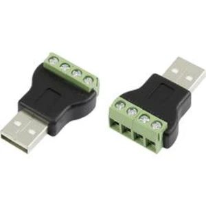 USB konektor se šroubovým přípojem zástrčka, rovná TRU COMPONENTS LT-USB4M USB zástrčka typu A, 1 ks