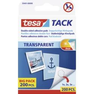 Tesa Tack® Doublesided Adhesive Pads Big Pack 200 Pieces transparentní 59401 tesa Množství: 200 ks