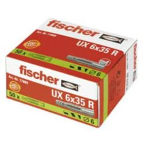 Univerzální hmoždinka Fischer UX 6 x 35 R 77889, Vnější délka 35 mm, Vnější Ø 6 mm, 50 ks