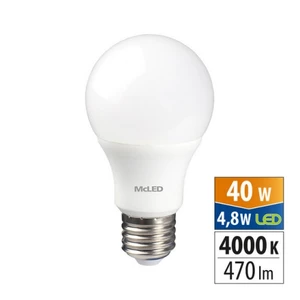 LED žárovka E27 McLED 4,8W (40W) neutrální bílá (4000K) ML-321.097.87.0