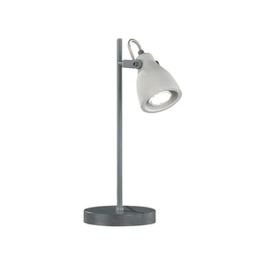 Sivá stolová lampa Trio Concrete, výška 38 cm