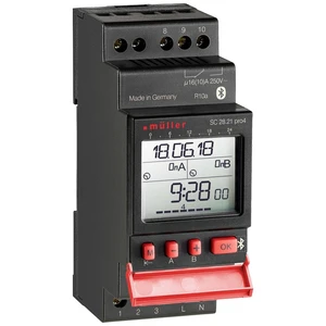 Müller SC 28.21 pro4 12V ACDC časovač na DIN lištu digitálny 12 V/DC, 12 V/AC 16 A/250 V