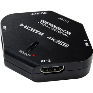 SpeaKa Professional RF-HDS 100 3 porty Prepínač HDMI možnosť 3D prehrávania, možné spínať jednotlivo 4096 x 2160 Pixel