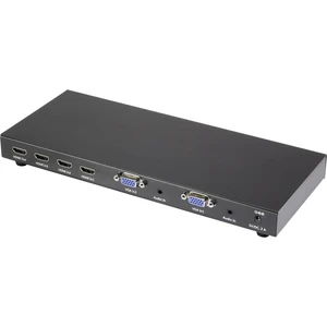 SpeaKa Professional  5 portů HDMI / VGA prepínač s diaľkovým ovládaním, pripravené pre Ultra HD 3840 x 2160 Pixel