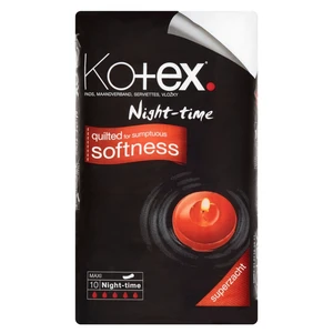 KOTEX Slipové vložky Night time Maxi 10 kusů