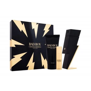 Carolina Herrera Bad Boy dárková kazeta toaletní voda 100 ml + sprchový gel 100 ml + toaletní voda 10 ml pro muže