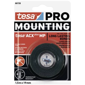 tesa Mounting PRO ACX+ 66728-00000-00 montážna páska  čierna (d x š) 1.5 m x 19 mm 1 ks