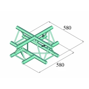 Alutruss DECOLOCK DQ3-PAC41 3-bodová rampa krížový prvok 90 °