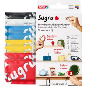 tesa Sugru lepiaca hmota 41284-00001-00 červená, modrá, žltá, čierna, biela 8 ks