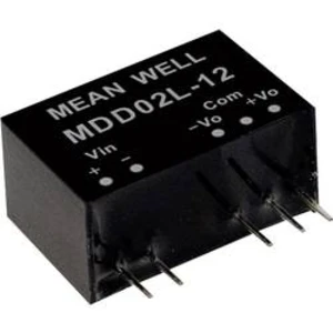 DC/DC měnič napětí, modul Mean Well MDD02N-15, 67 mA, 2 W, Počet výstupů 2 x