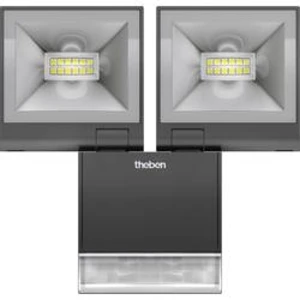 Venkovní LED reflektor s PIR detektorem Theben theLeda S20 W BK 1020934, 20 W, N/A, černá