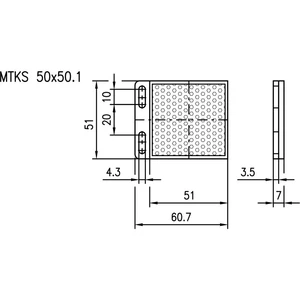 Leuze Electronic 50117583 reflektor  MTKS 50 x 50.1  1 ks