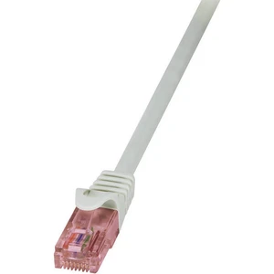 LogiLink CQ2032U RJ45 sieťové káble, prepojovacie káble CAT 6 U/UTP 1.00 m sivá samozhášavý, s ochranou 1 ks