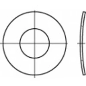 Pružné podložky TOOLCRAFT, prehnuté, DIN 137, Vnút.Ø 3,2 mm, 100 ks