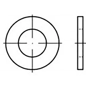 podložka plochá 13 mm 24 mm   Ušlechtilá ocel V4A  A4 100 ks TOOLCRAFT  TO-6853920