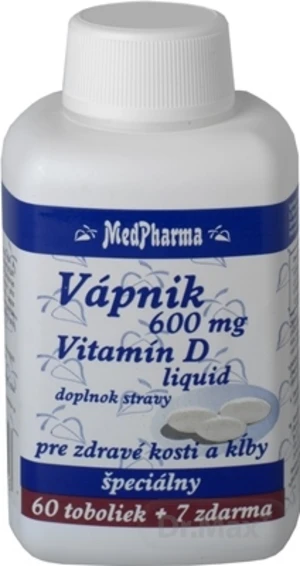 MedPharma VÁPNIK 600 mg + Vitamín D liq.