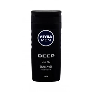 Nivea Men Deep Clean Body, Face & Hair 250 ml sprchovací gél pre mužov