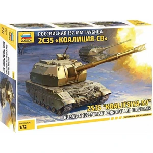 Zvezda Model Kit tank 2S35 Koalitsya-SV Self Propelled Howitzer 1:72