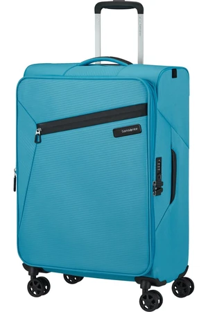 Samsonite Látkový cestovní kufr Litebeam EXP M 67/73 l - světle modrá