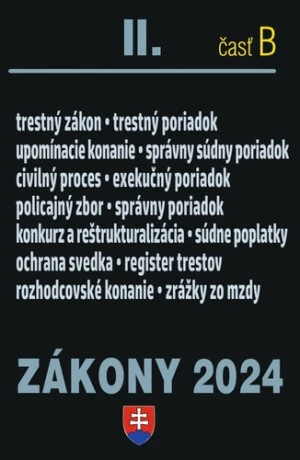 Zákony 2024 II B Trestné právo a súdne spory