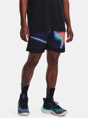 Černé pánské vzorované kraťasy Under Armour Curry Mesh 8'' Short II