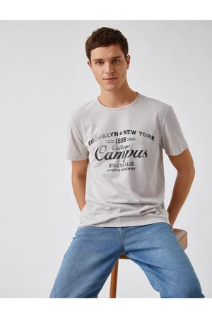 Koton Slim Fit College nyomtatott póló