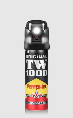 Obranný sprej so svetlom Pepper - Jet TW1000® / 63 ml (Farba: Čierna)