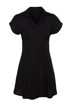 Trendyol Black Waist Fitted Mini Woven Woven Dress