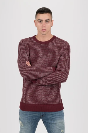 Tommy Hilfiger Sweater - HONEYCOMB SLUB SWEATER burgundy