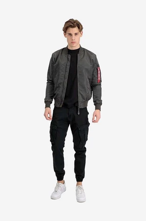 Oboustranná bomber bunda Alpha Industries MA-1 LW AOP Rainbow Ref. 106109 136 pánská, šedá barva, přechodná