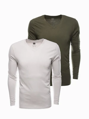 Ombre Clothing Men's plain longsleeve - mix 2