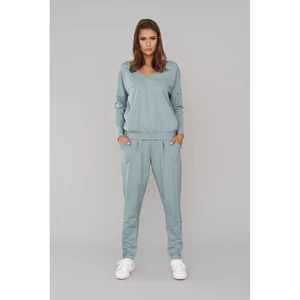 Karina Women's Long Sleeve Tracksuit, Long Pants - Mint