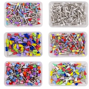 100Pcs Dental Laboratory Nylon Buckle Small Plane Polishing Disposable Dental Care Brush Head Prophy Cup Polishing Cup