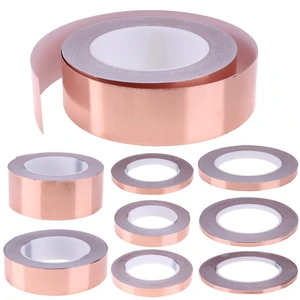 20M 25M Copper Tape Snail Adhesive EMI Shielding Conductive Adhesive Foil Tape for Stained Glass Paper Circuit Electrical Repair