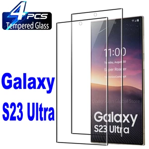 1/4Pcs 3D Tempered Glass For Samsung Galaxy S23 Ultra SM-S918 Screen Protector Glass Film