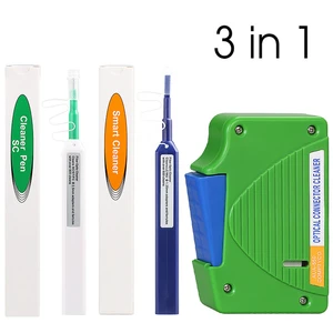 AUA-550 Blue Box Optical Fiber End Face Cleaning Box Fiber Wiping Tool Pigtail Cleaner Cassette Fiber Tools FTTH