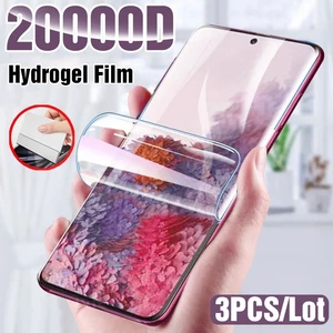 3PCS Hydrogel Film For Samsung Galaxy S23 S22 S21 S20 Ultra FE Screen Protector S10 S8 S9 Note 20 10 9 8 Plus S10E 5G Film