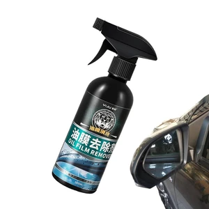 300ml Car Glass Oil Film Cleaner Water Repellent Liquid Windshield Cleaner Ceramic Softening Molecules Car Wash Kit Water Spots