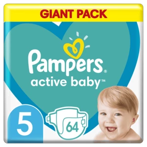 PAMPERS Active Baby plenky vel. 5, 11-16 kg, 64 ks