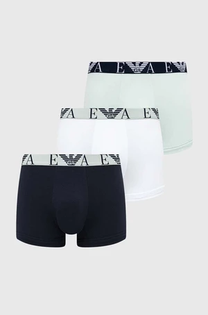 Boxerky Emporio Armani Underwear 3-pak pánske, zelená farba, 111357 4R715