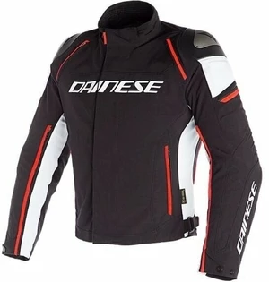 Dainese Racing 3 D-Dry Black/White/Fluo Red 44 Kurtka tekstylna