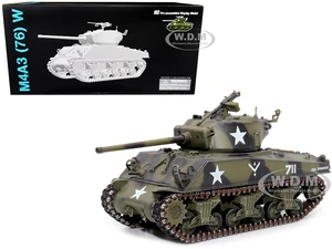 United States M4A3 (76) W VVSS Sherman Tank Camouflage "Germany" (1945) "NEO Dragon Armor" Series 1/72 Plastic Model by Dragon Models